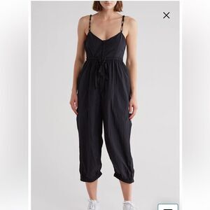 Free people NWT Down To Earth Jumpsuit in black size XS